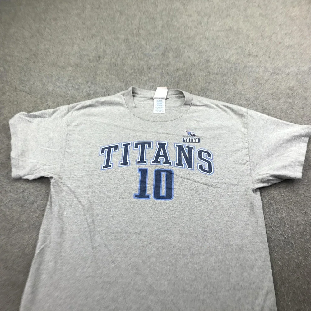 Vintage Tennessee Titans Shirt Mens Large Gray Players Inc Vince Young 10